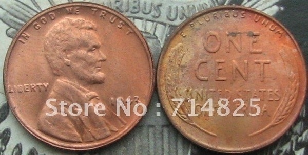 1943 ---P Lincoln --Wheat --Cent Penny COPPER