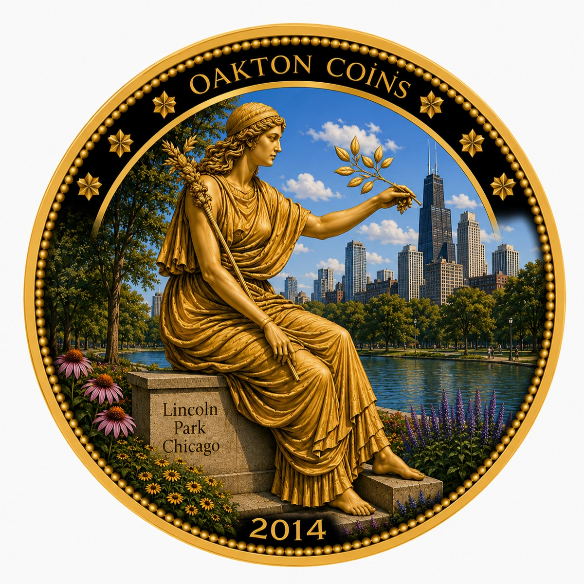 Lincoln Park Chicago commemorative coin design