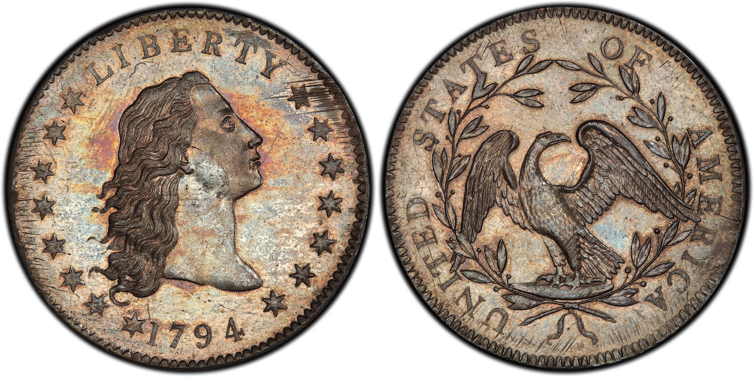 The 1794 Flowing Hair dollar was among the first silver dollars struck by the United States Mint. Its size and silver content reflected the monetary world Americans were already accustomed to.